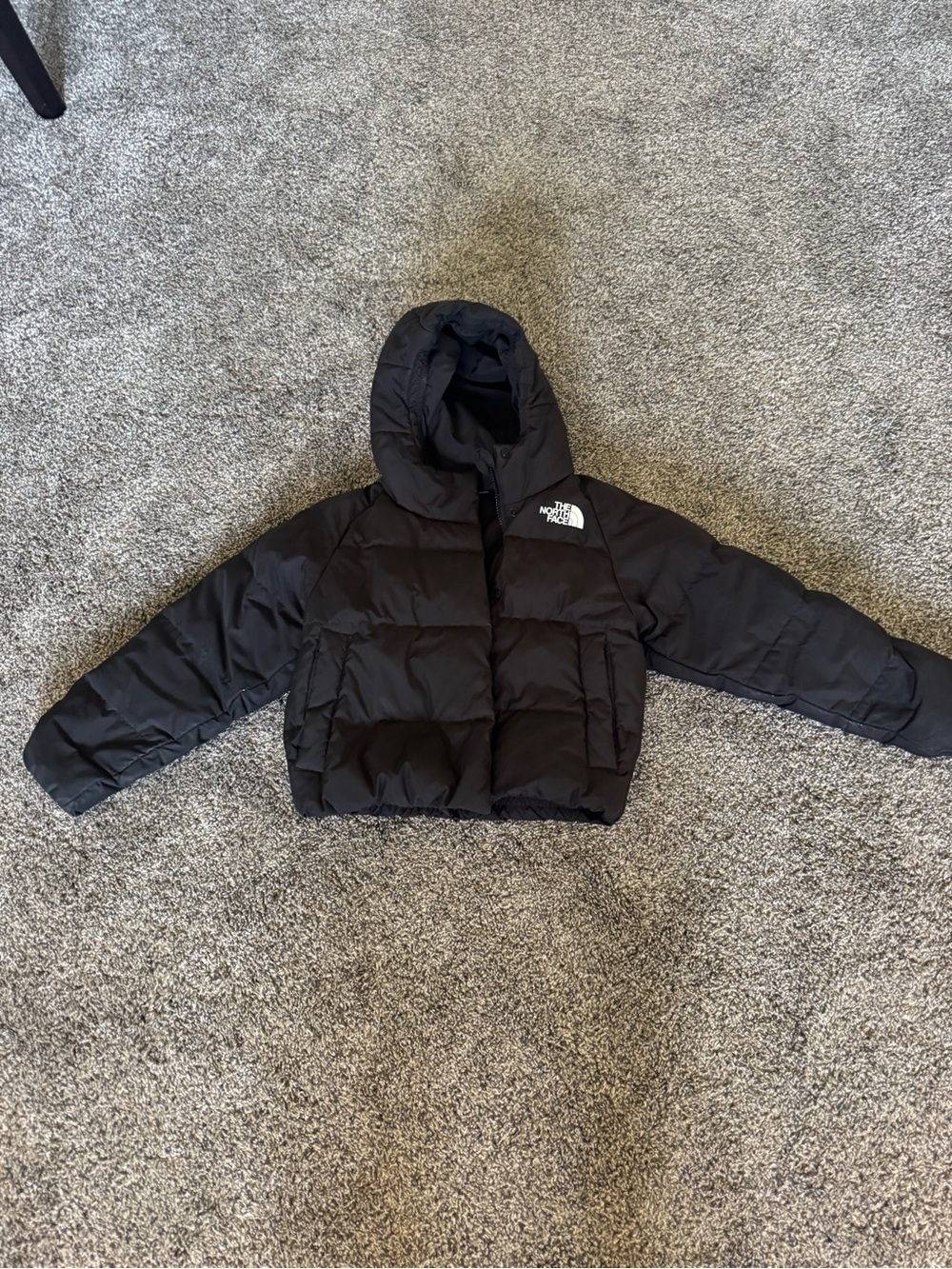 The North Face Kids Black Hooded Puffer Jacket